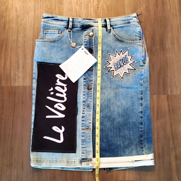 NWT - Le Volière Denim Pencil Skirt - Picture 15 of 16